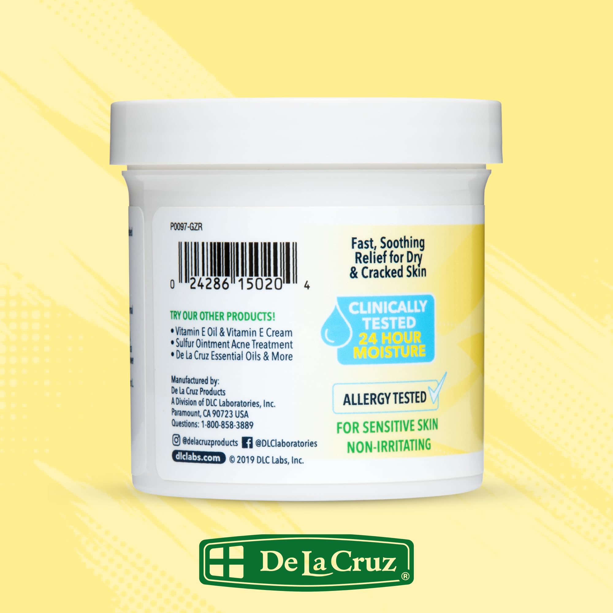 De La Cruz Arnica Salve Foot Care Cream for Dry Cracked Heels & Feet, Skin Care, Hand Salve, 24 Hour Moisture Balm, JUMBO 5.5 OZ - Image 7
