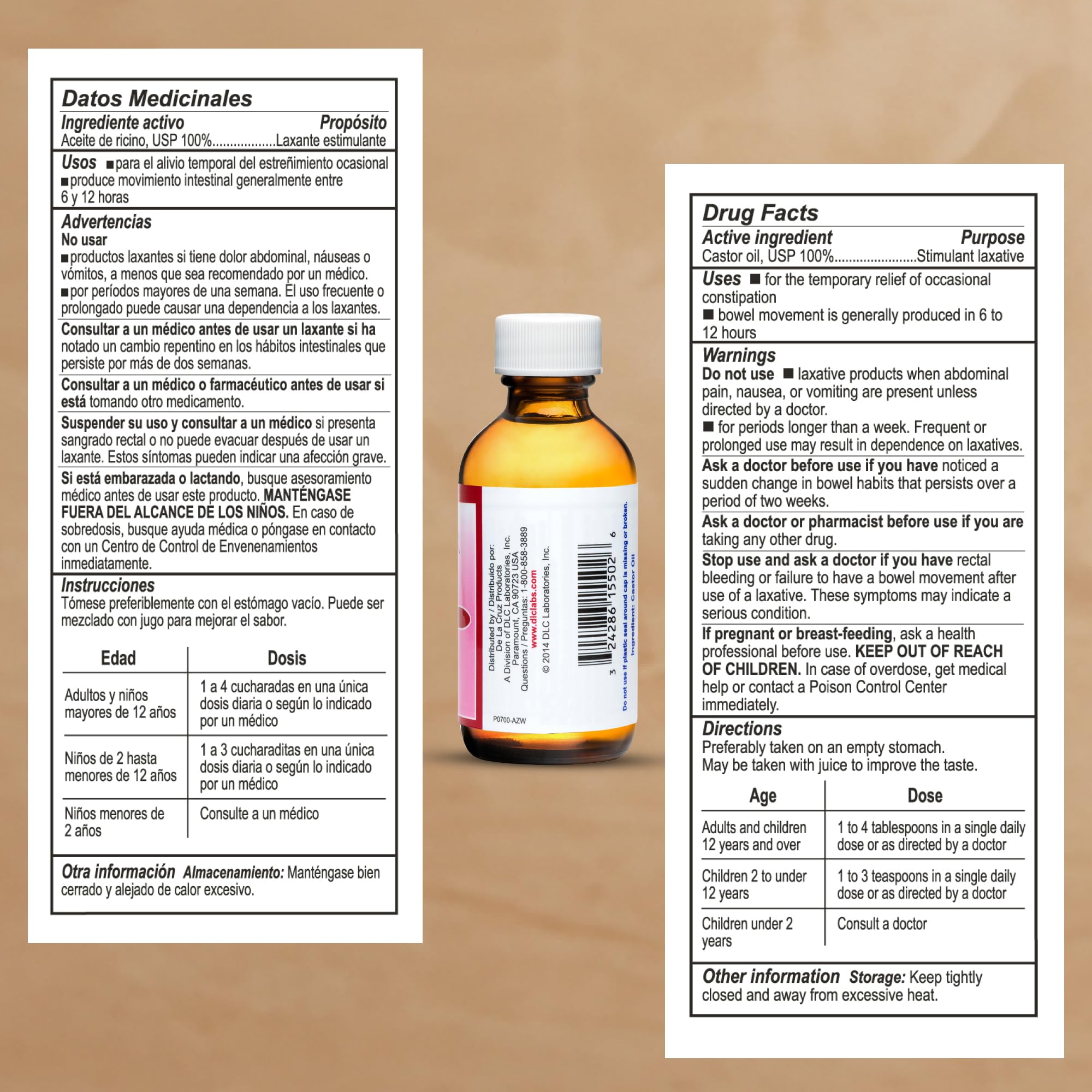 De La Cruz Castor Oil - 100% Pure Castor Oil for Hair, Skin, Eyelashes, and Eyebrows - USP Grade, 2 FL OZ (6 Glass Bottles) - Image 8