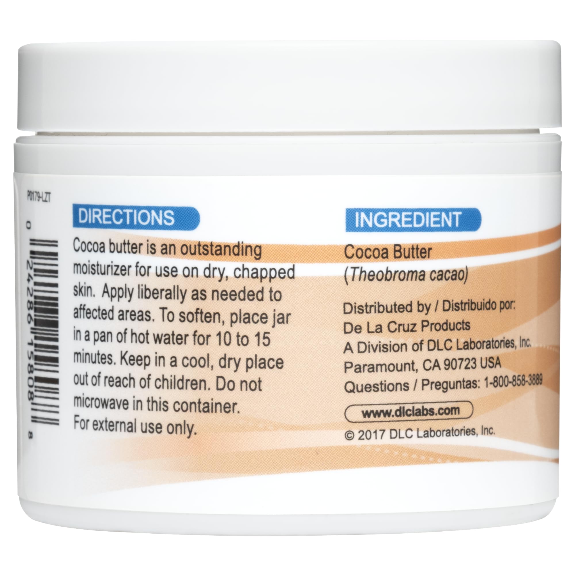 De La Cruz Cocoa Butter - 100% Pure and Natural Cocoa Butter For Dry, Rough Skin - All Natural Hydrating Moisturizer, (Jar - 1 Count, 4 Ounce) - Image 3