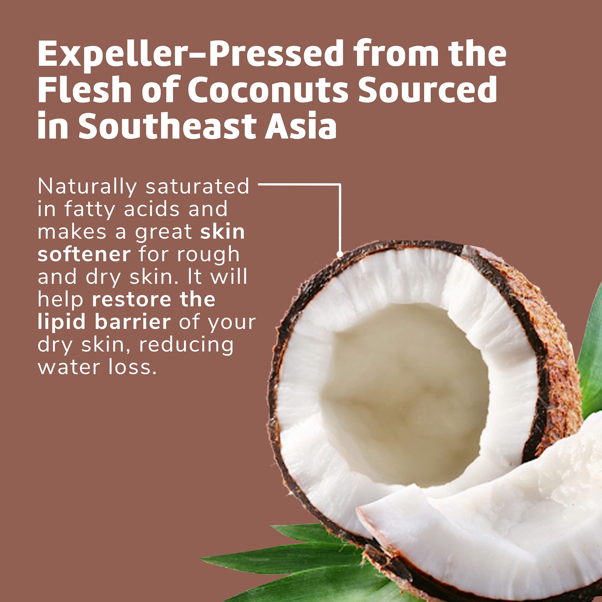 De la Cruz Coconut Oil - Expeller Pressed Coconut Oil for Skin and Hair - Natural Moisturizer for Skin and Hair - 2.2oz (6 Jars) - Image 5