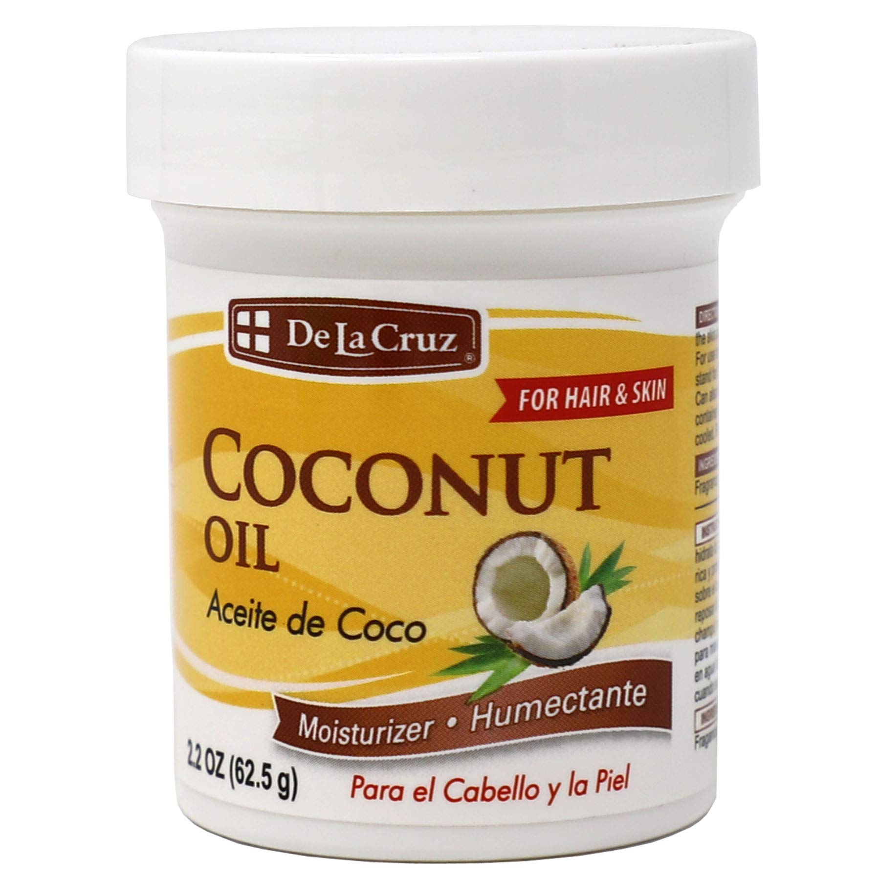 De La Cruz Coconut Oil - Expeller Pressed Coconut Oil for Skin and Hair - Natural Moisturizer for Skin and Hair - 2.2oz (3 Jars) - Image 4