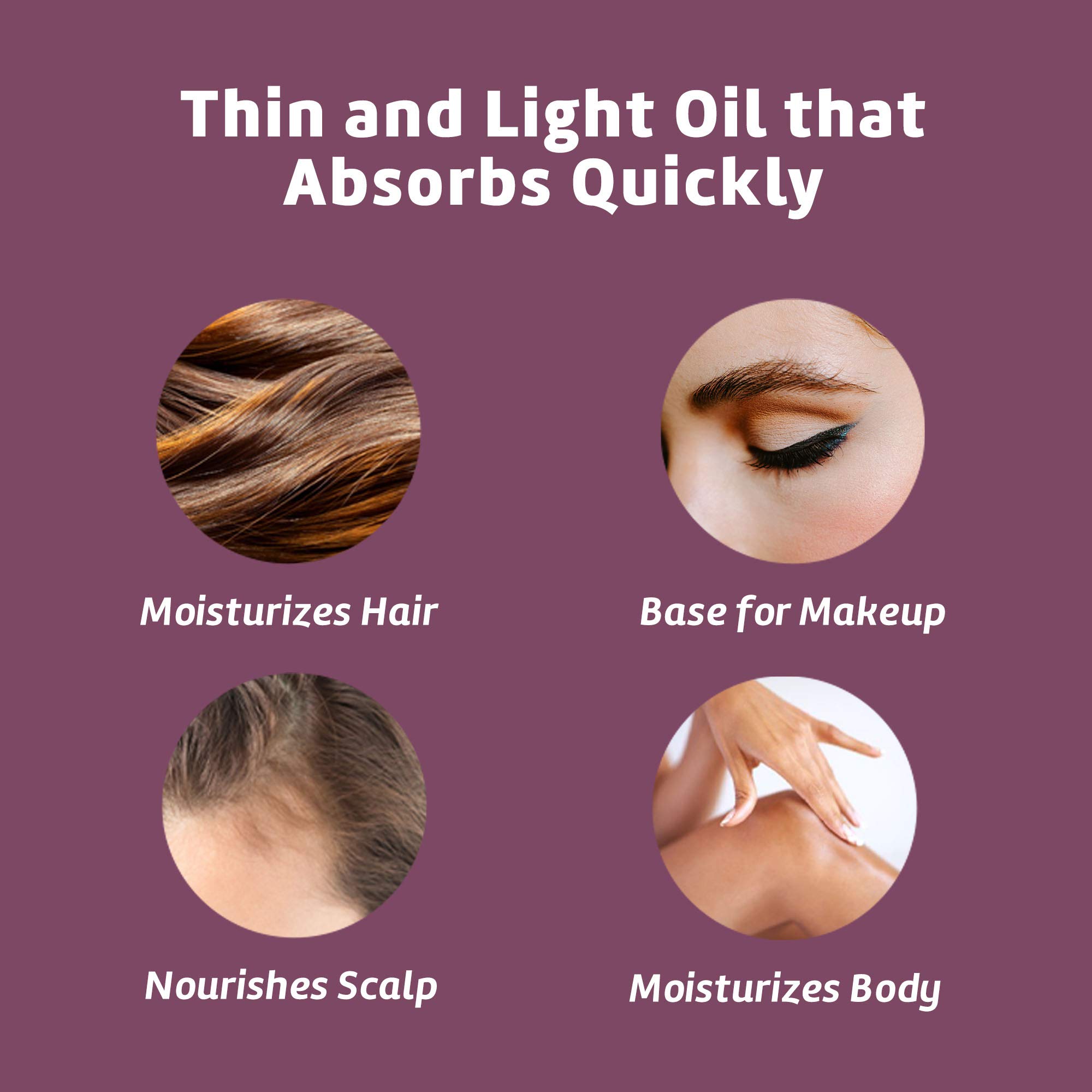 De La Cruz Grapeseed Oil - Natural Expeller Pressed Grapeseed Oil for Skin and Hair - Lightweight Body Oil for Dry Skin 2 FL. OZ. (59 mL) - Image 3