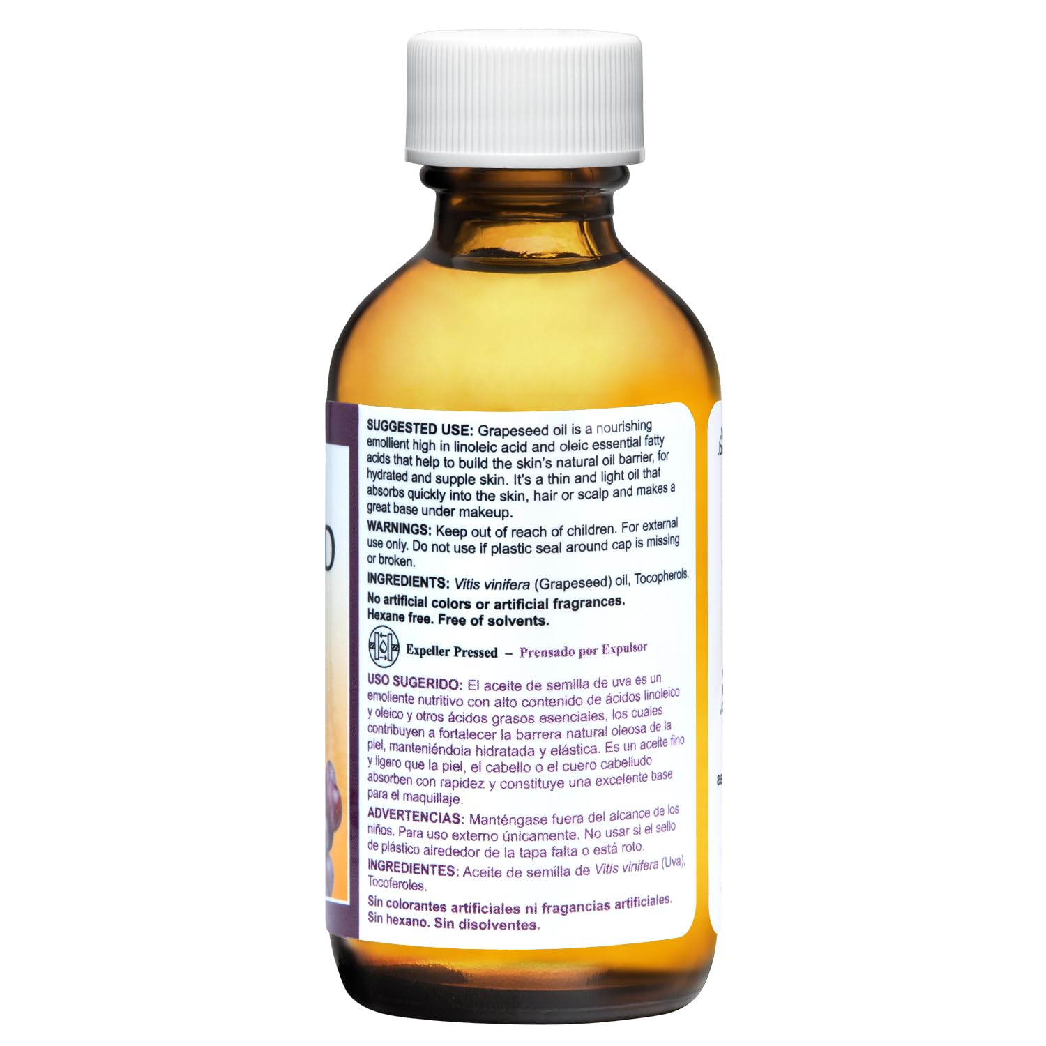 De La Cruz Grapeseed Oil - Natural Expeller Pressed Grapeseed Oil for Skin and Hair - Lightweight Body Oil for Dry Skin 2 FL. OZ. (59 mL) - Image 6