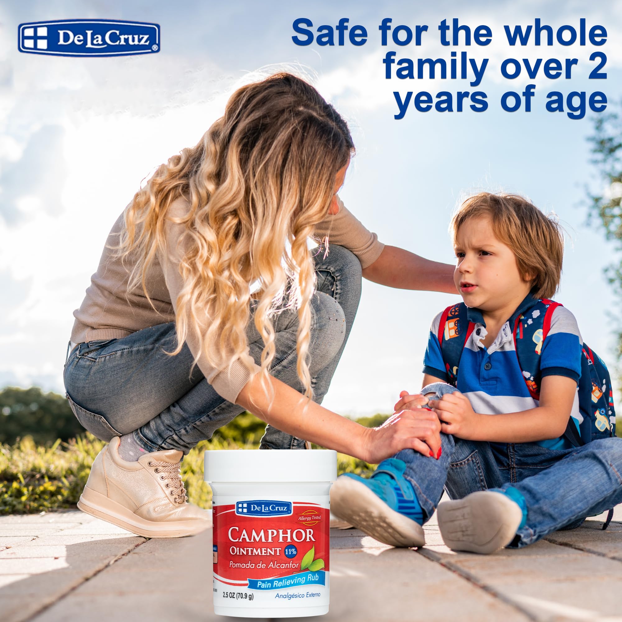 De La Cruz Maximum Strength Muscle & Joint Camphor Ointment 11% - Back Pain Relief Products, Arthritis Pain Reliever, Pain Relief Cream for Aches, Sprains & Bruises - 2.5 oz (70.9 g) - Image 5