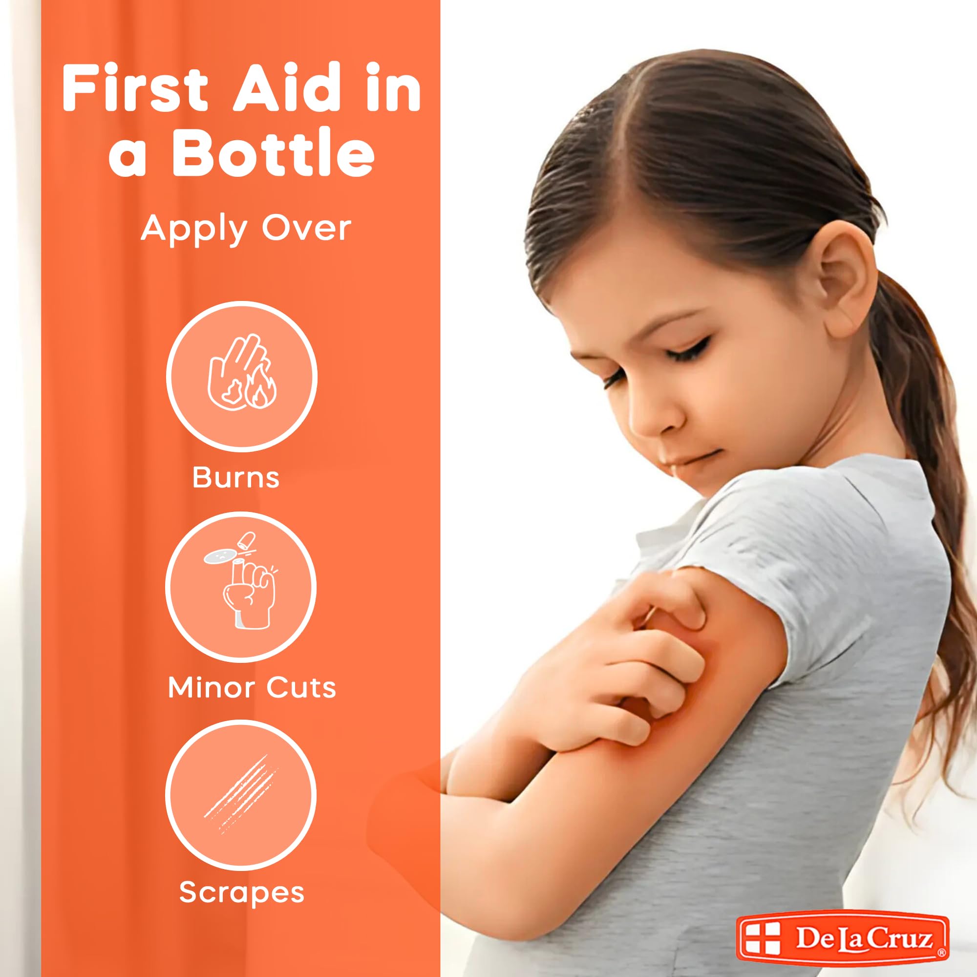 De La Cruz Merthiolate Tincture Antiseptic - First Aid for Minor Cuts, Scrapes and Burns - Mercury-Free Formula Safe for The Entire Family (3 Bottles) - Image 3