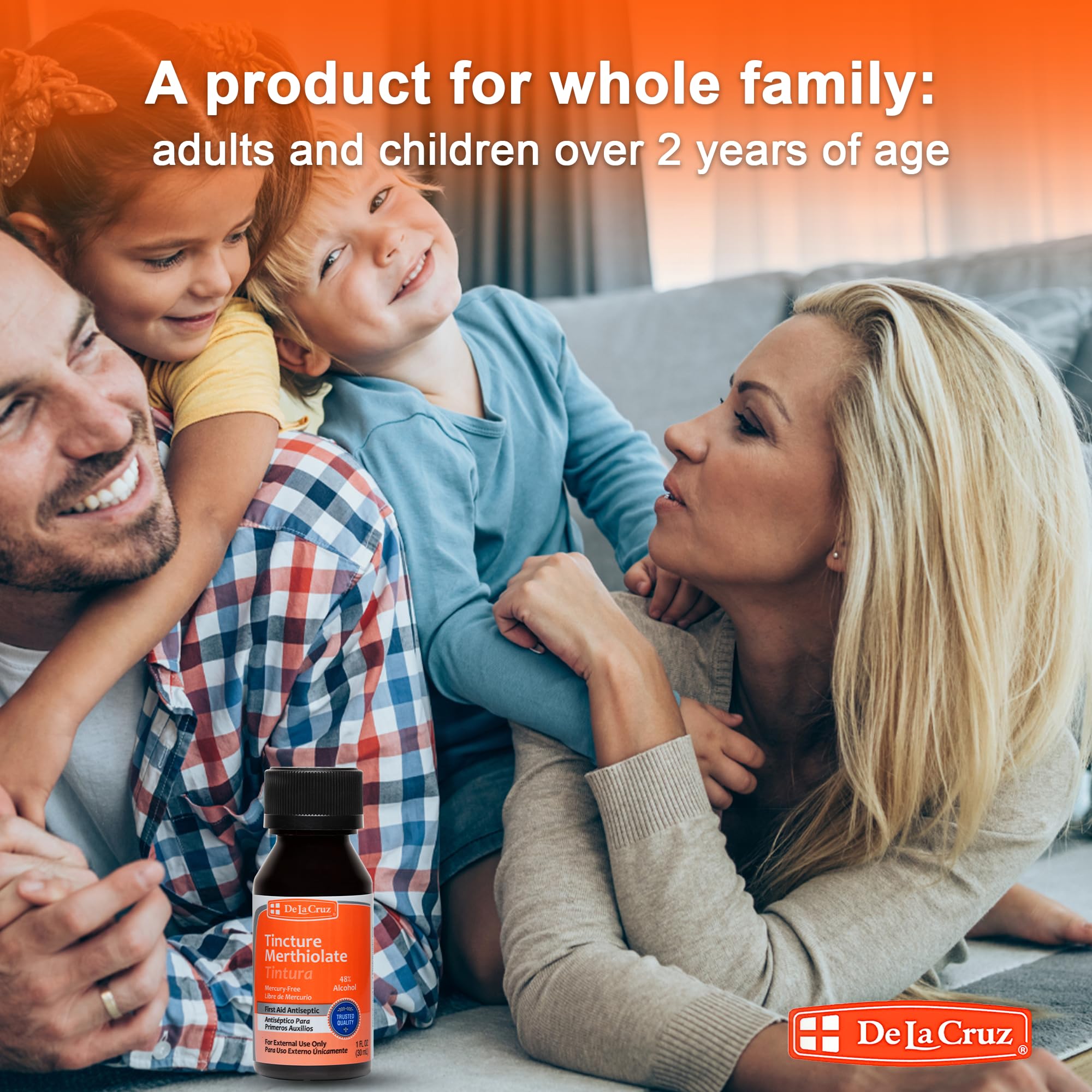 De La Cruz Merthiolate Tincture Antiseptic - First Aid for Minor Cuts, Scrapes and Burns - Mercury-Free Formula Safe for The Entire Family (3 Bottles) - Image 6