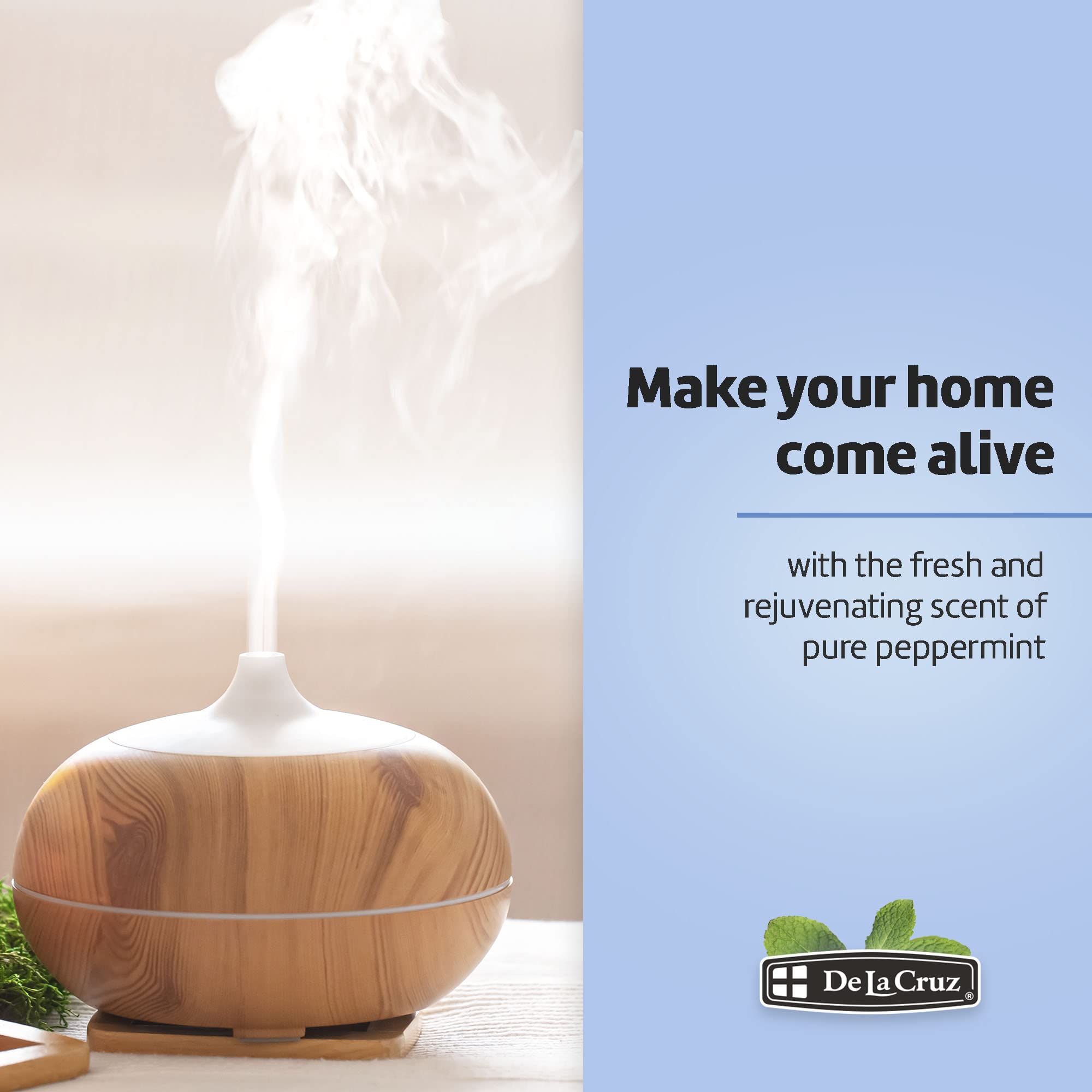 De La Cruz Peppermint Essential Oil - 100% Peppermint Oil for Aromatherapy - Steam Distilled - 1 Fl OZ - Image 6