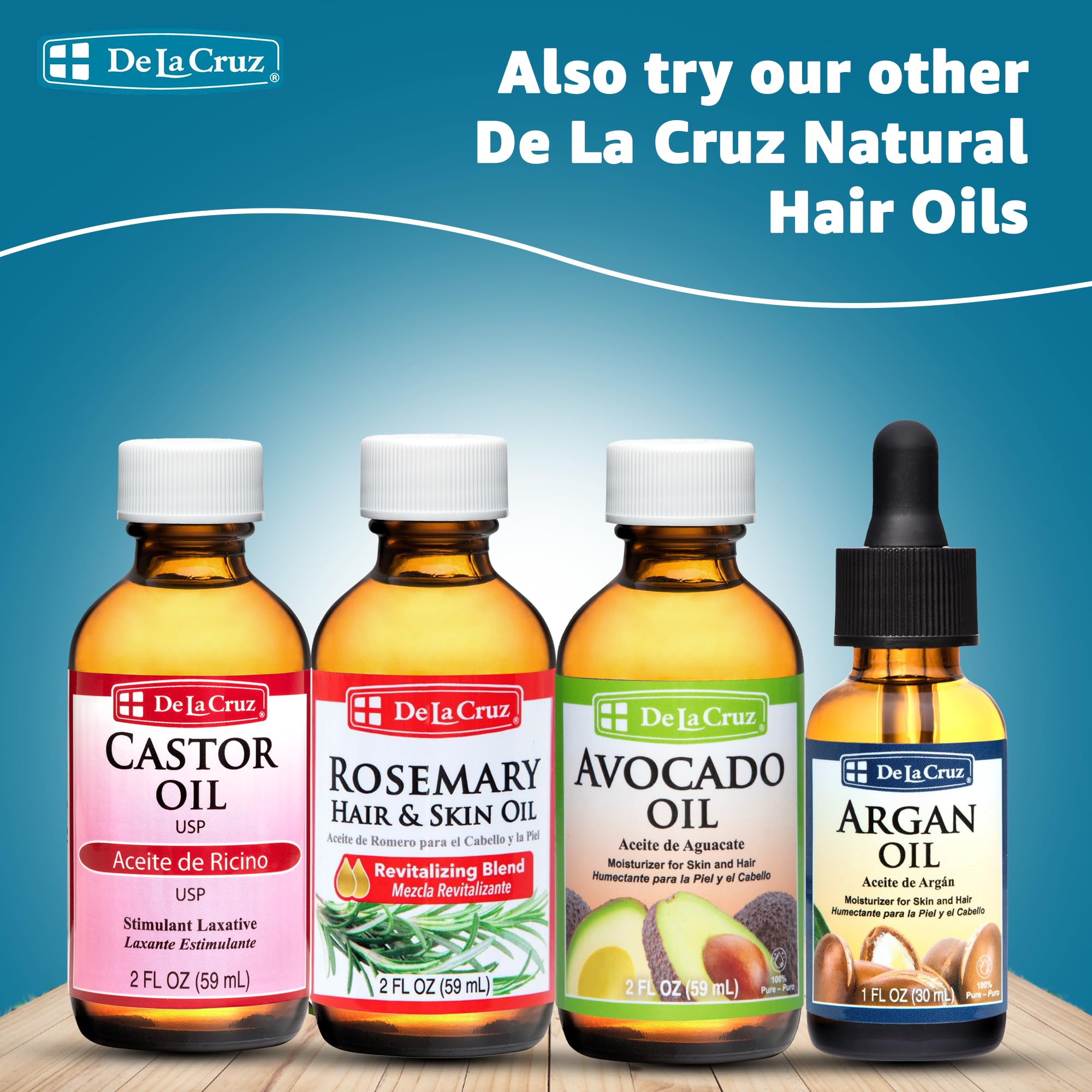 De La Cruz Rosemary Mint Oil Blend for Hair & Scalp - Revitalizing Blend with Castor, Avocado and Olive Oil - Naturally Moisturizing Rosemary Hair Oil - 2 FL OZ - Image 8