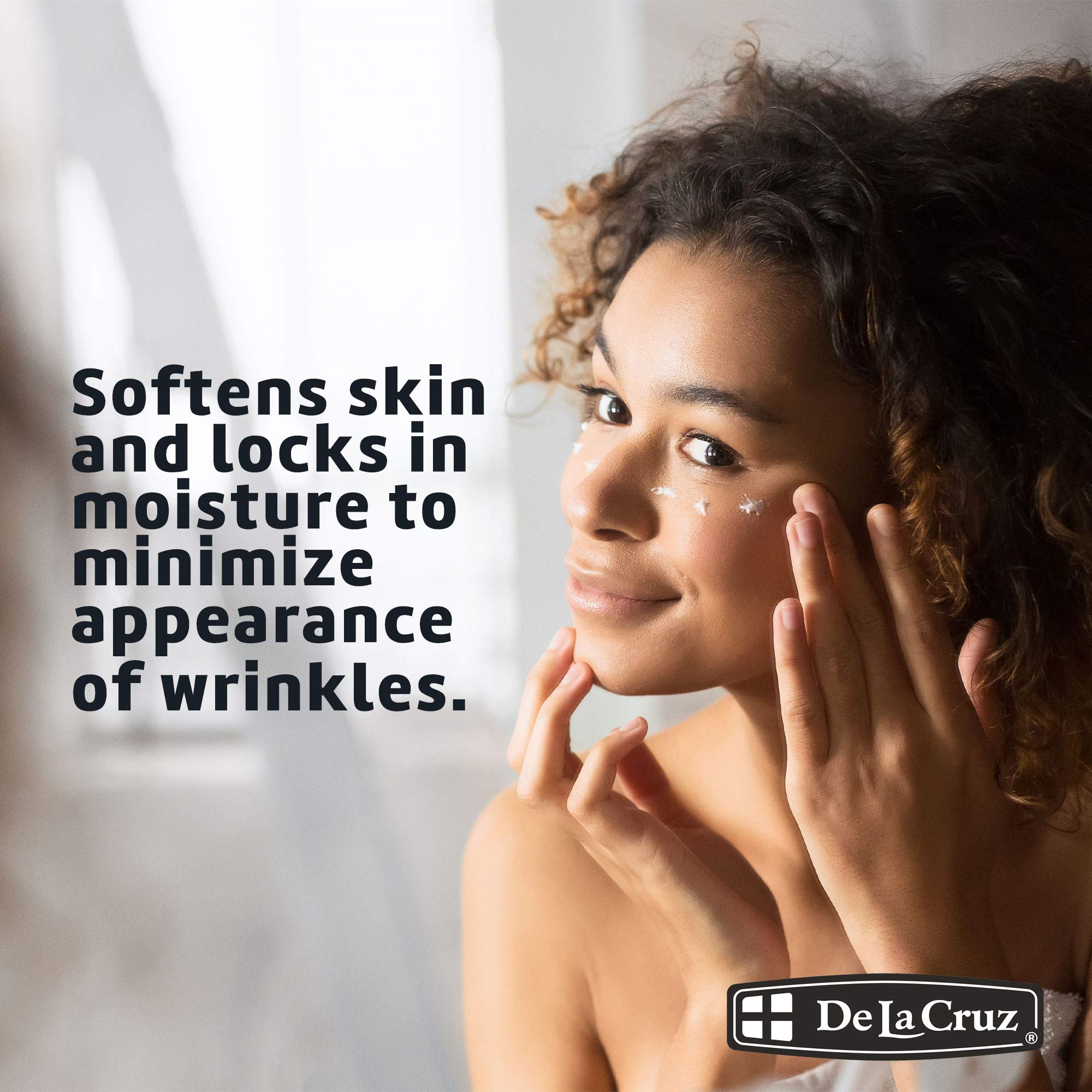 De La Cruz Vitamin E Cream Moisturizer for Face and Neck - Moisturizing Skin Care for All Skin Types - Made in USA, 2.6 oz Tube - Image 3