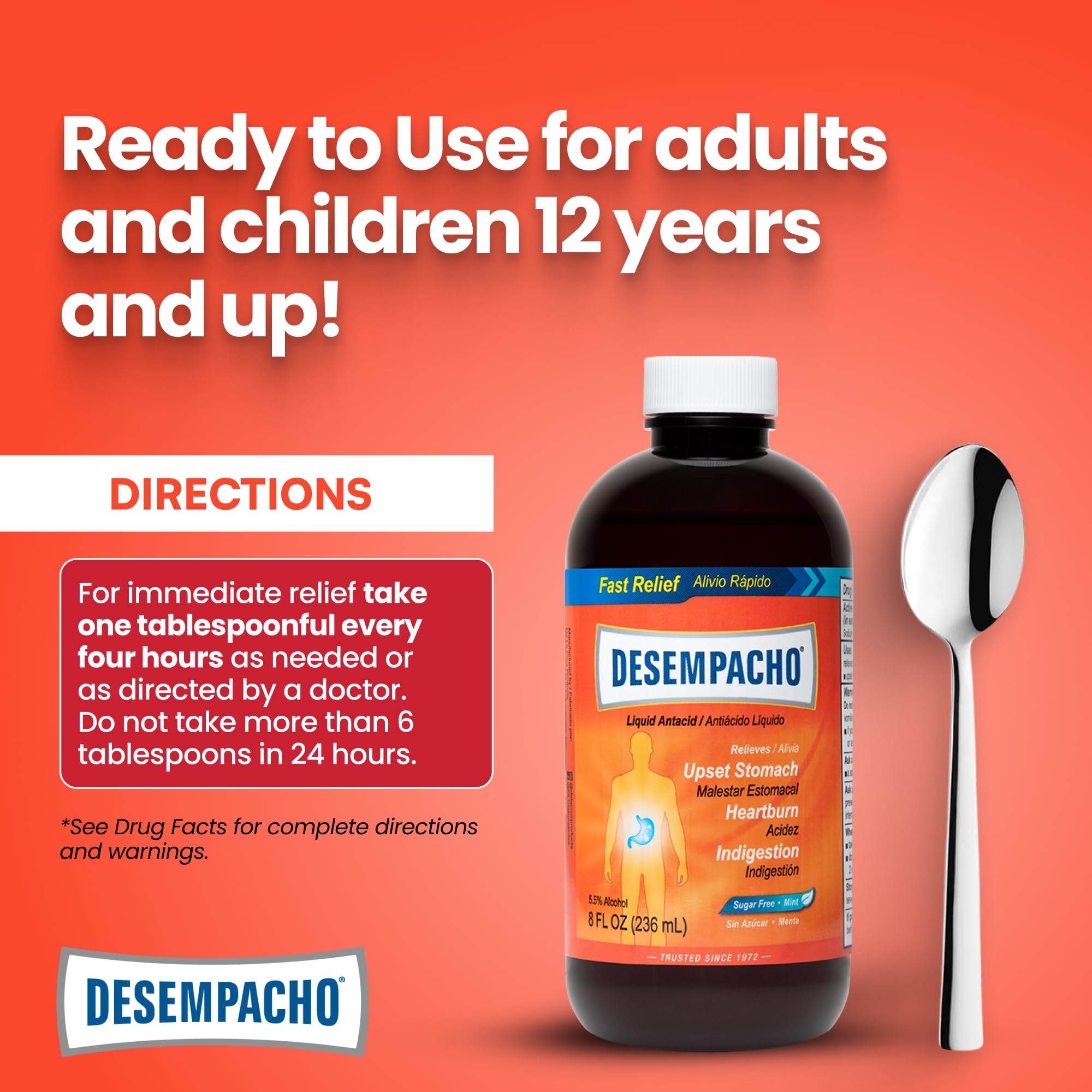 Desempacho Liquid Antacid - Sodium Bicarbonate Maximum Strength Heartburn and Acid Reflux Relief - Image 3