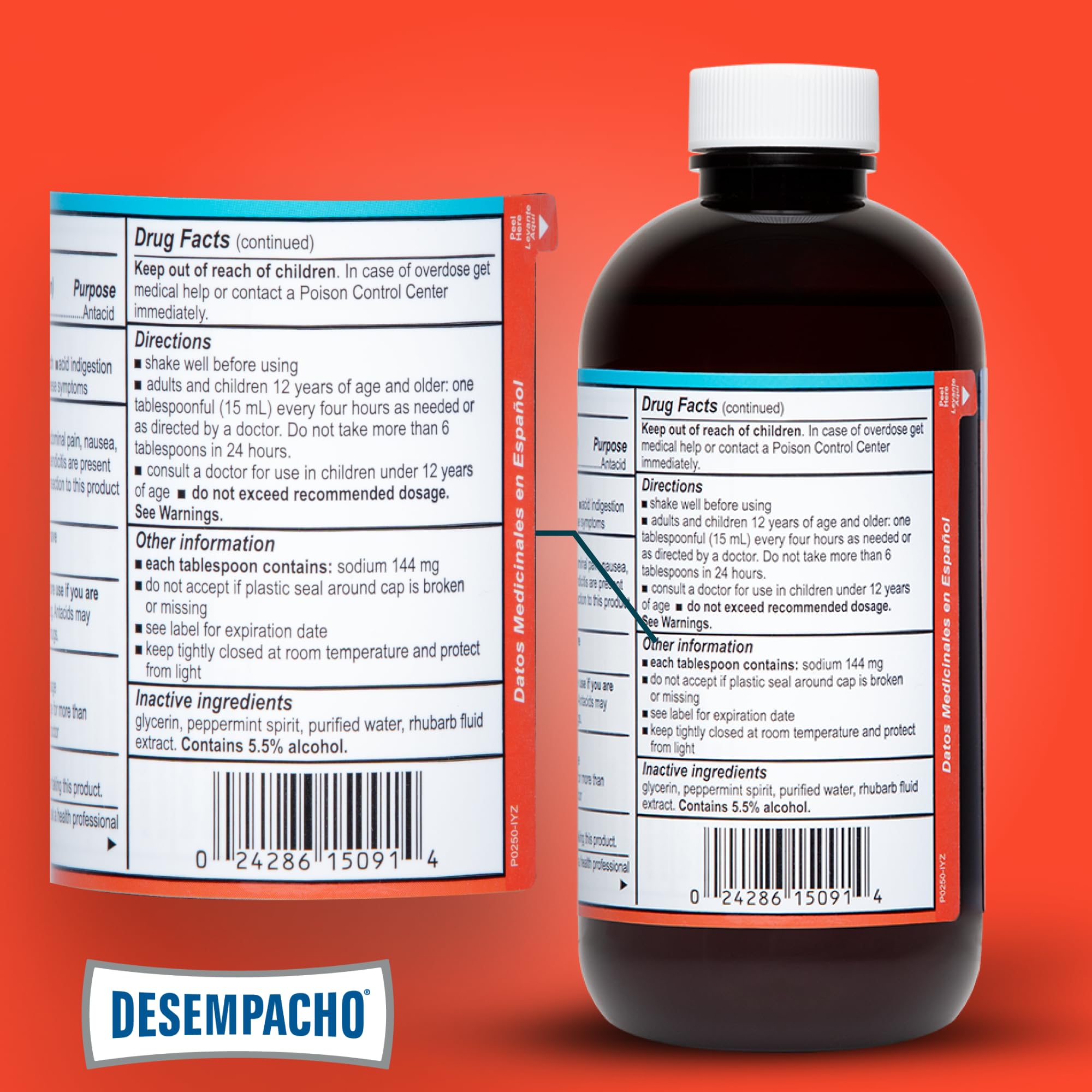 Desempacho Liquid Antacid - Sodium Bicarbonate Maximum Strength Heartburn and Acid Reflux Relief - Image 6